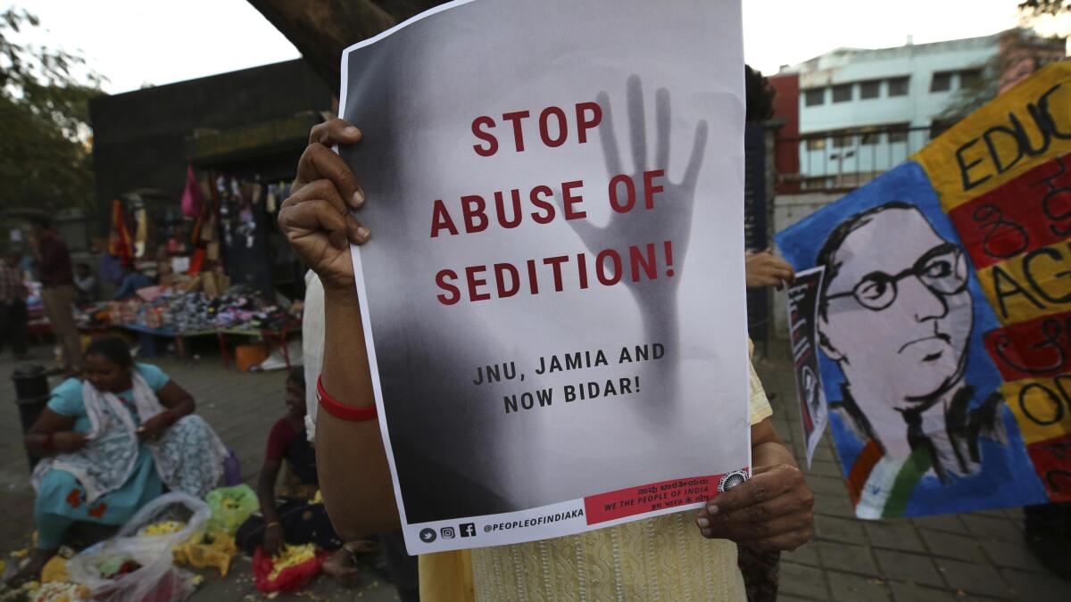 India puts hold on harsh sedition law used to stifle critics | AP News